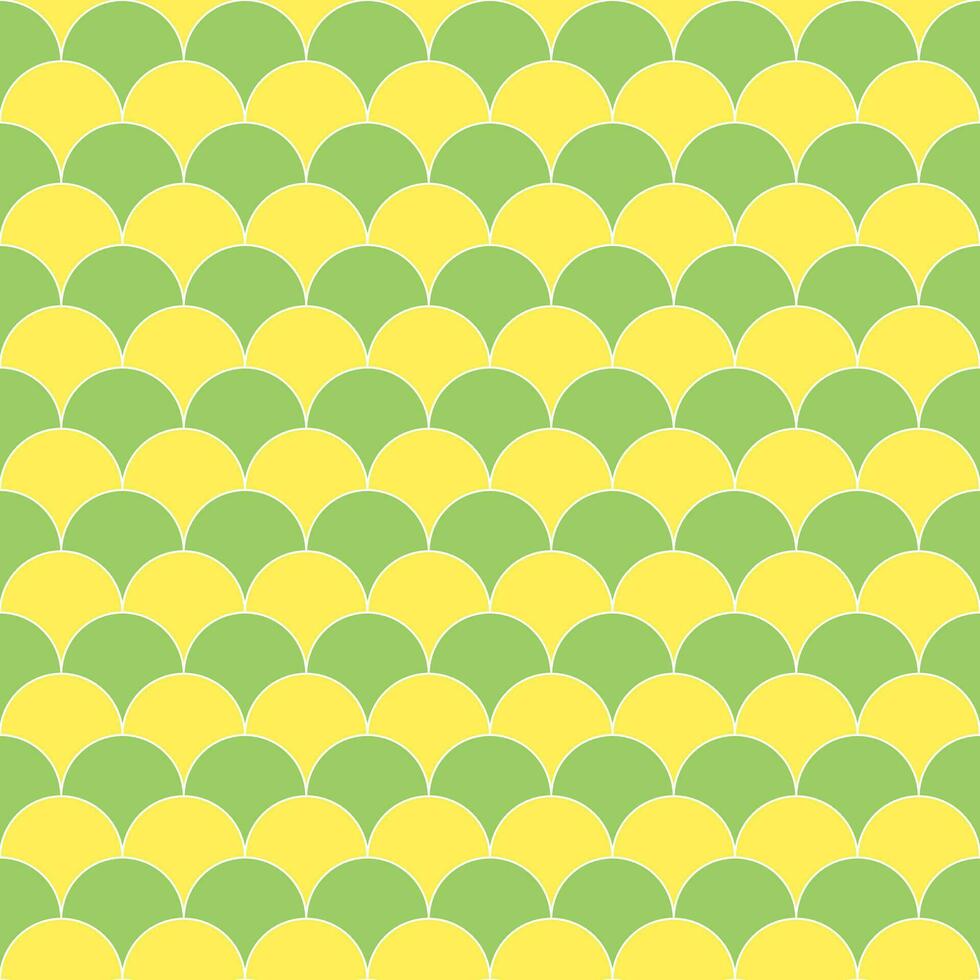 Light green and yellow fish scales pattern. fish scales pattern. fish scales seamless pattern. Decorative elements, clothing, paper wrapping, bathroom tiles, wall tiles, backdrop, background. vector