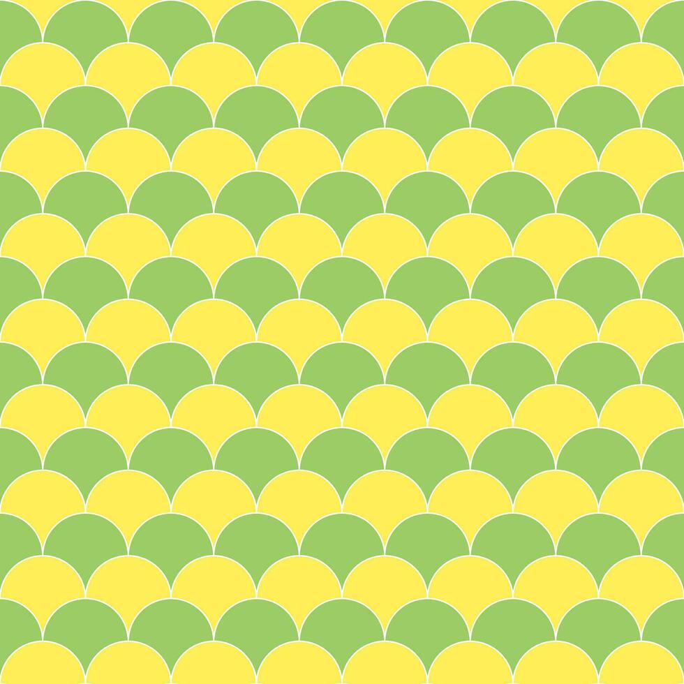 Light green and yellow fish scales pattern. fish scales pattern. fish scales seamless pattern. Decorative elements, clothing, paper wrapping, bathroom tiles, wall tiles, backdrop, background. vector