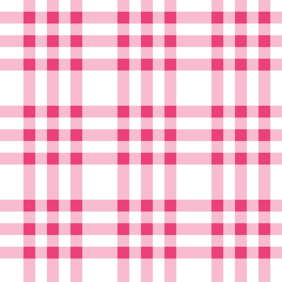 Pink plaid pattern background. plaid pattern background. plaid background. Seamless pattern. for backdrop, decoration, gift wrapping, gingham tablecloth, blanket, tartan, fashion fabric print. vector