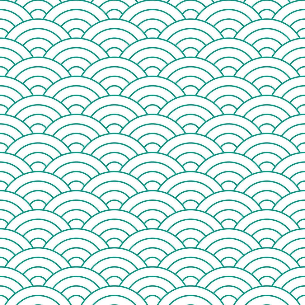 Green Japanese wave pattern background. Japanese seamless pattern vector. Waves background illustration. for clothing, wrapping paper, backdrop, background, gift card. vector