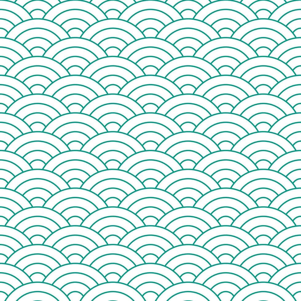 Green Japanese wave pattern background. Japanese seamless pattern vector. Waves background illustration. for clothing, wrapping paper, backdrop, background, gift card. vector