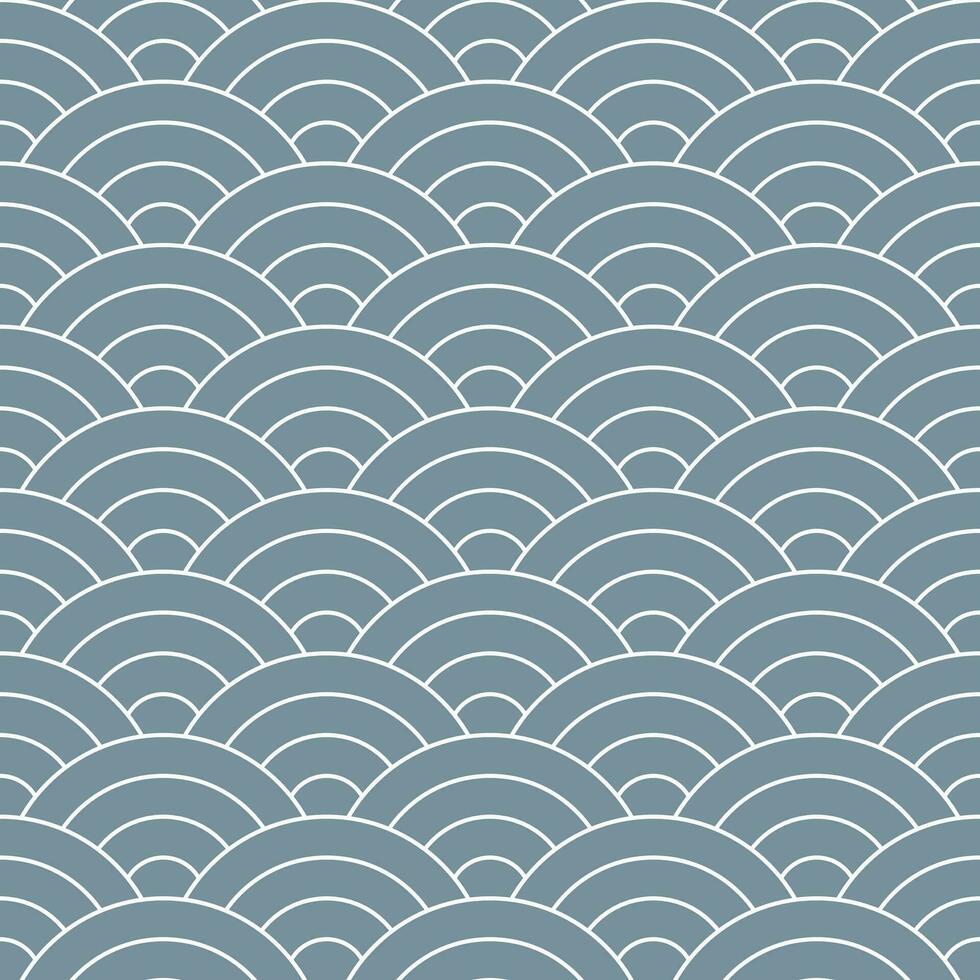 Grey Japanese wave pattern background. Japanese seamless pattern vector. Waves background illustration. for clothing, wrapping paper, backdrop, background, gift card. vector