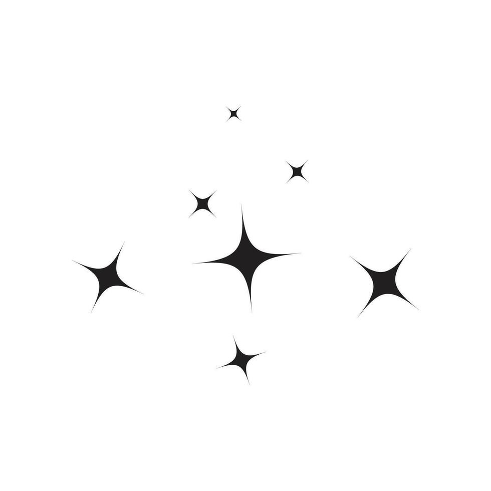 estrellas en cielo icono sencillo departamento. Perfecto negro pictograma ilustración. vector