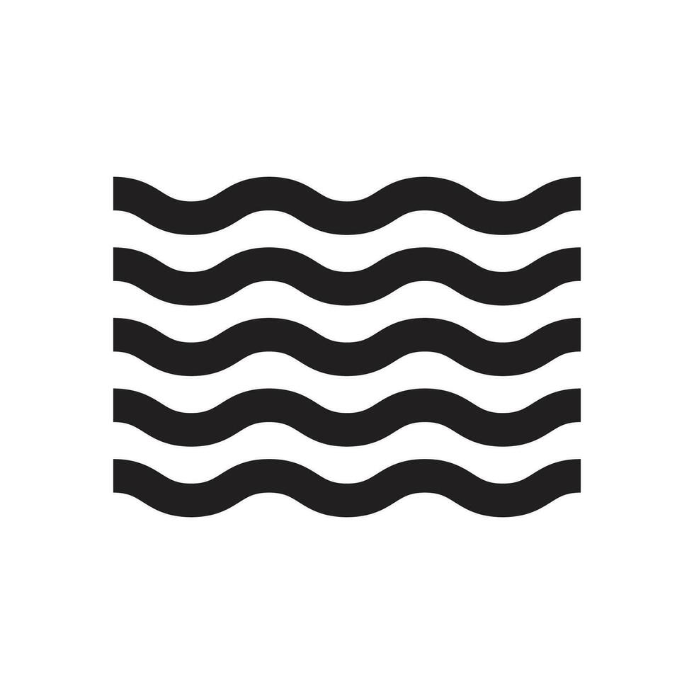 Wave icon isolated vector illustration.
