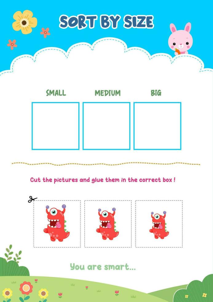 Sorting pictures according to size vector