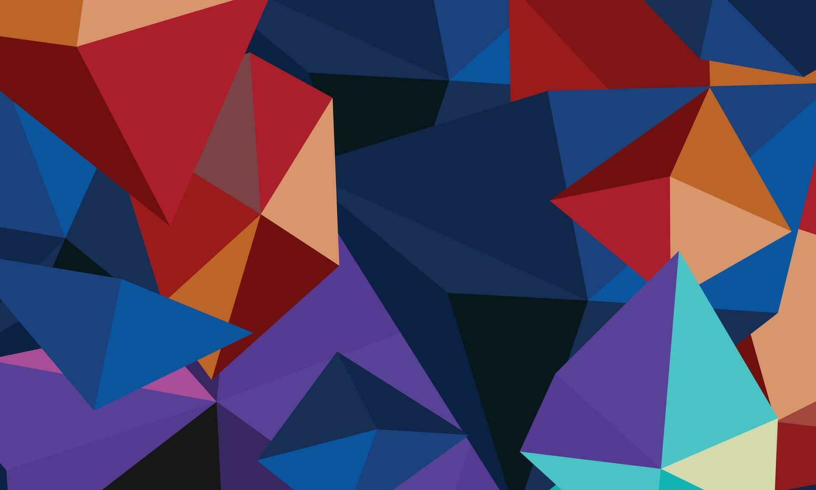 Polygonal mosaic background of different sizes and colors. vector