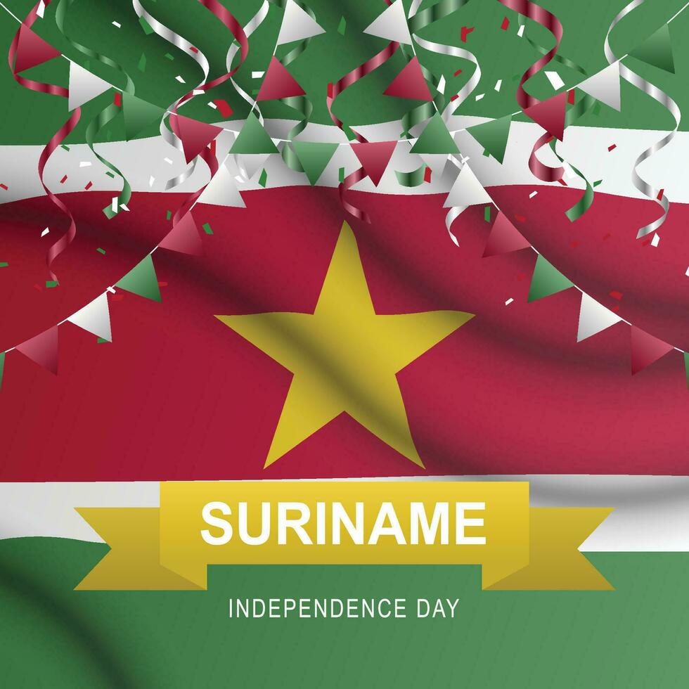 Suriname Independence Day background. vector