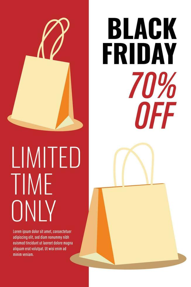 modern brighr black friday portrait shopping ads banner poster layout template vector design