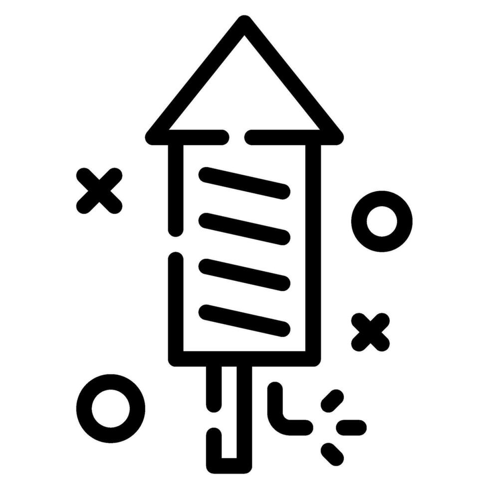 Rocket fireworks Icon Illustration for web, app, infographic, etc vector