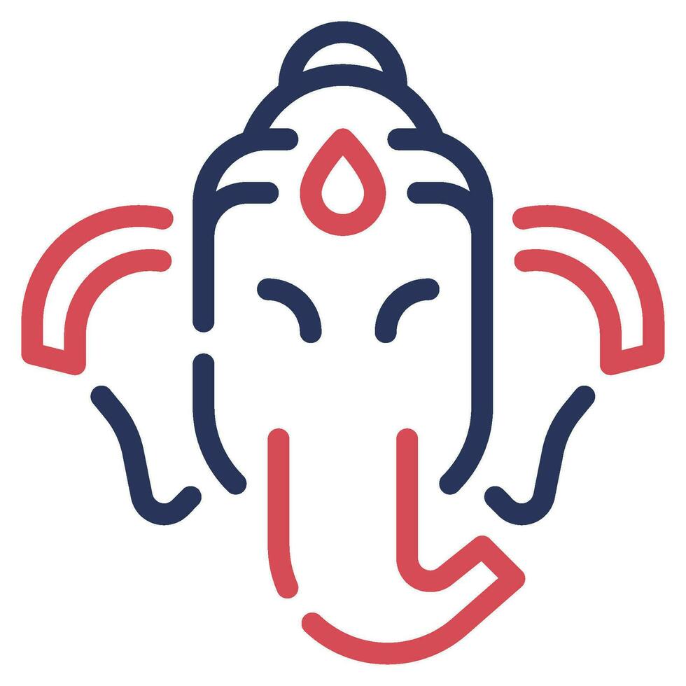 ganesha icono ilustración para web, aplicación, infografía, etc vector