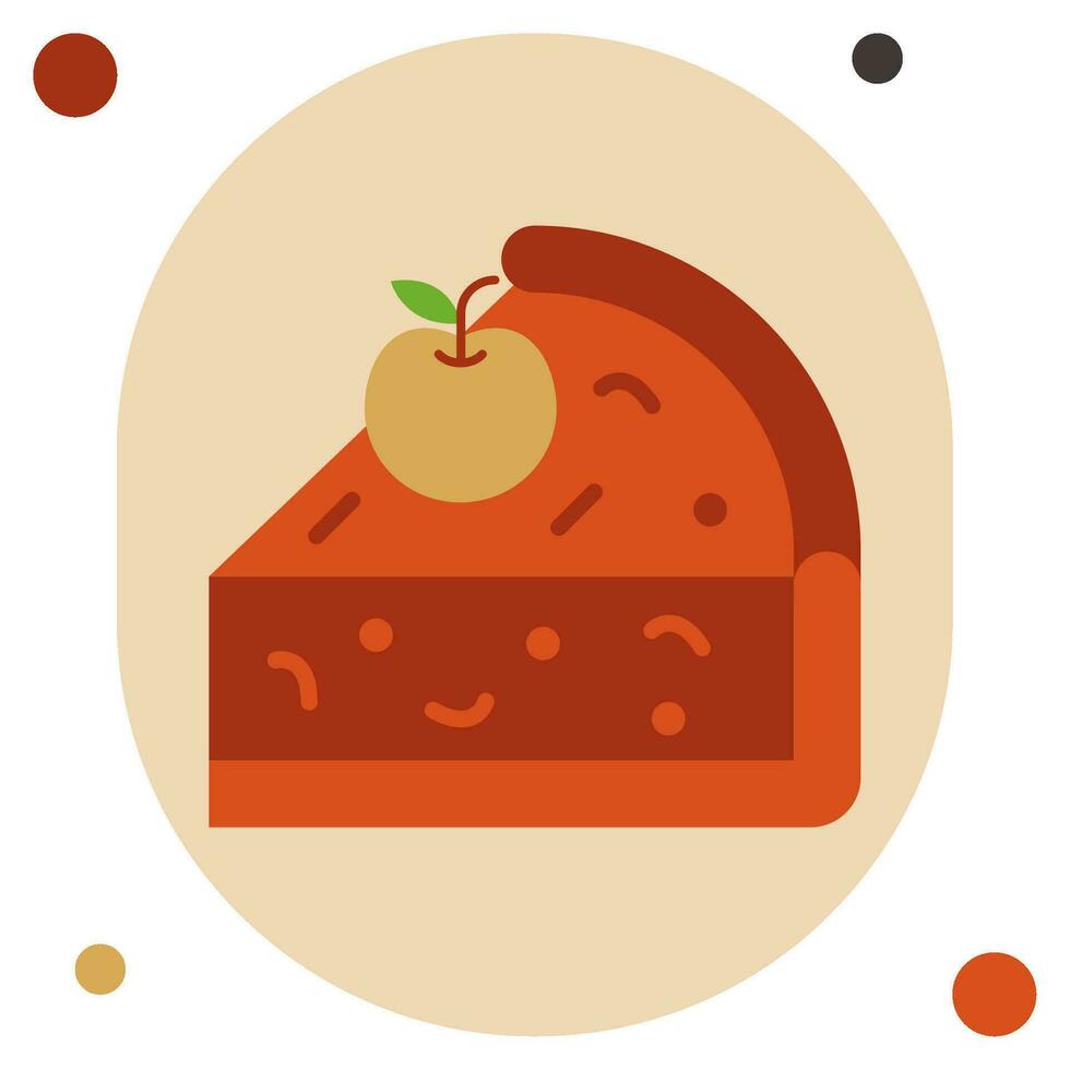 tarta rebanada icono ilustración, para uiux, web, aplicación, infografía, etc vector