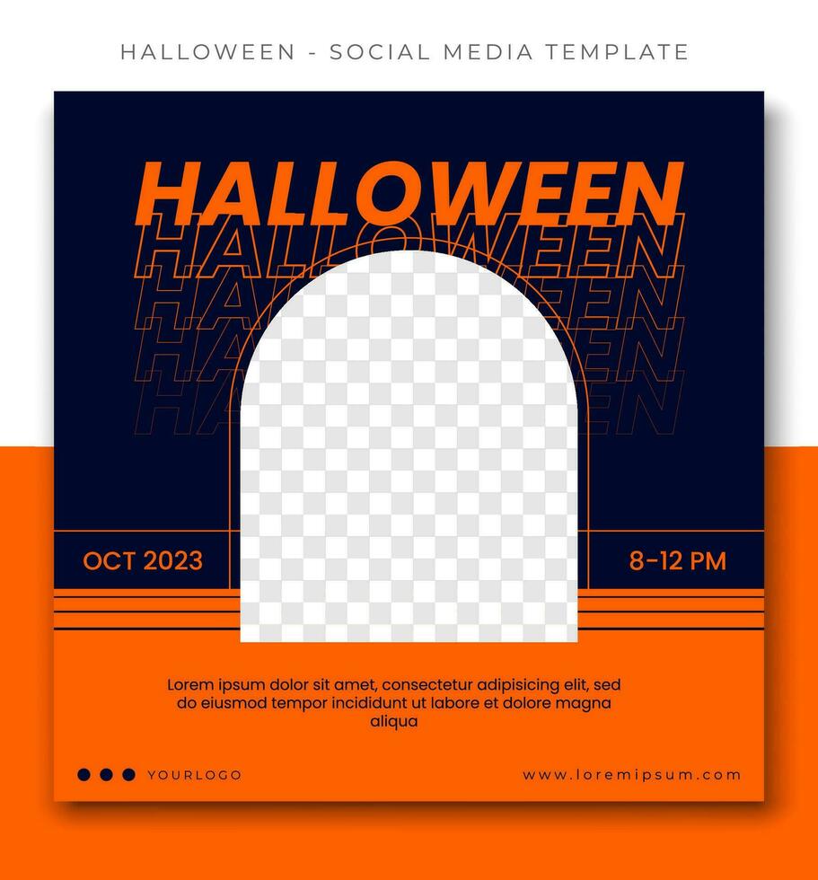 halloween fashion sale, fall season social media post template design, event promotion vector banner