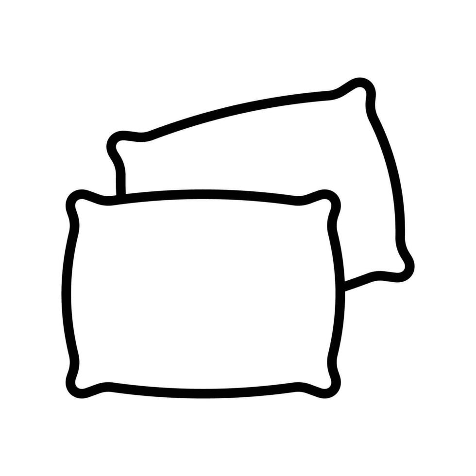 almohada icono vector diseño modelo sencillo y limpiar