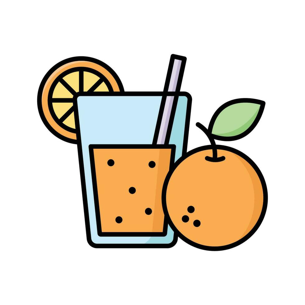 orange juice icon vector design template simple and clean