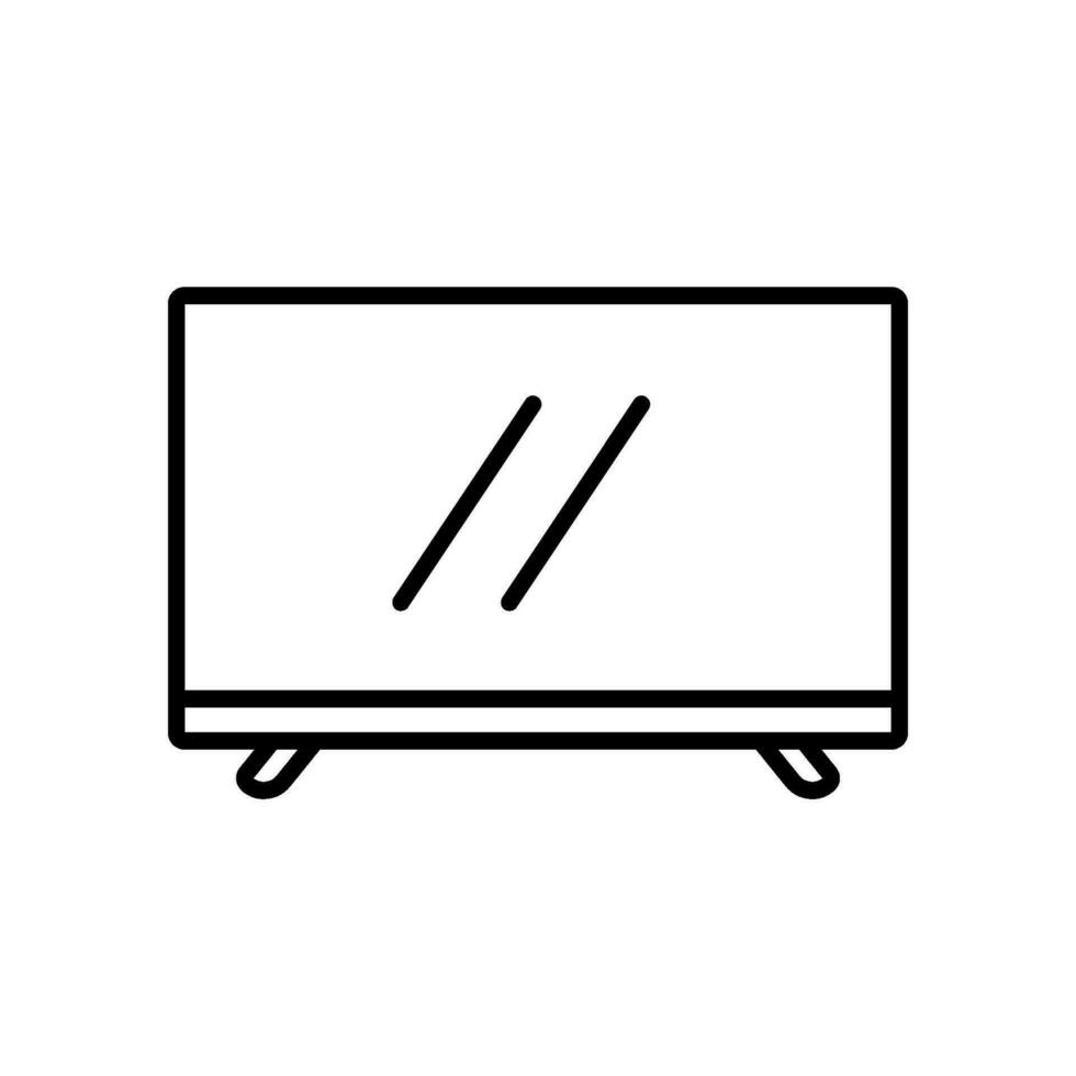 Television or monitor icon for entertainment vector