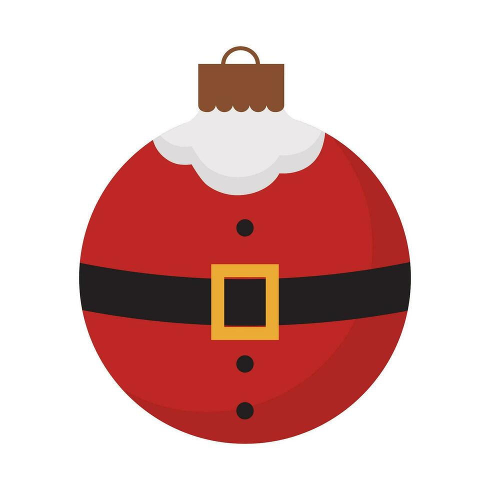 hecho a mano Navidad juguete. nuevo años Papa Noel claus traje. festivo Navidad árbol juguete para el Navidad árbol. vector