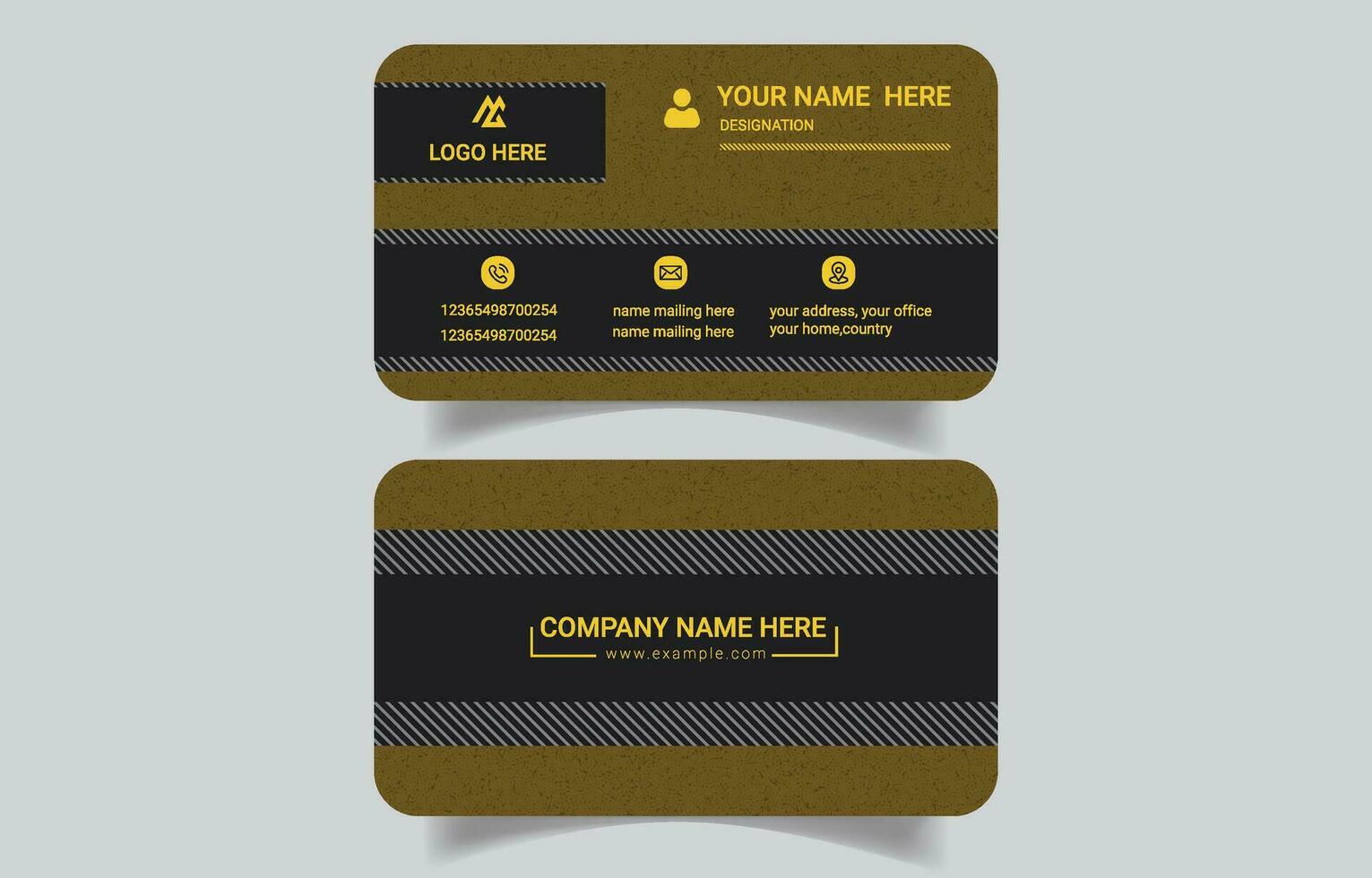 Luxury modern unique horizontal business card template design vector