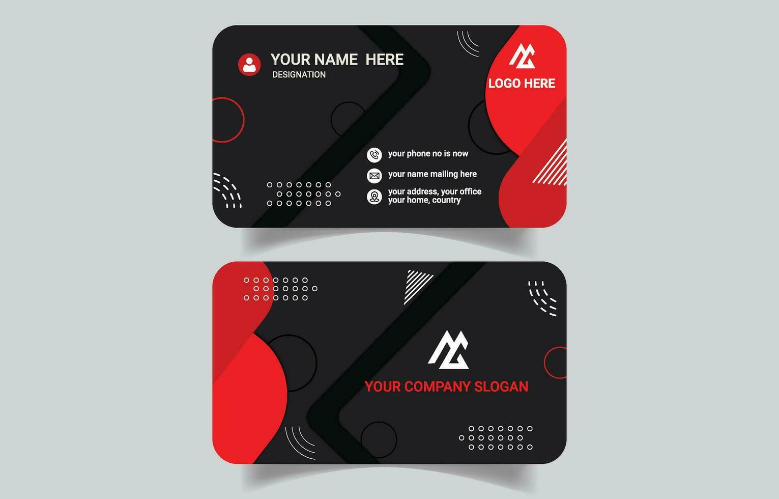 Unique stylish creative professional business card template vector