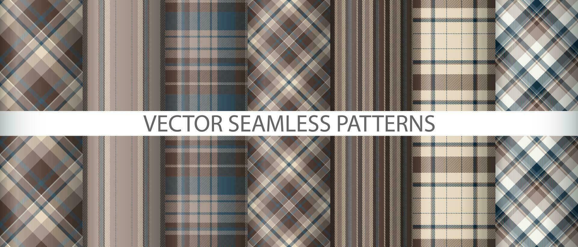 Set background tartan vector. Textile seamless fabric. Pattern plaid check texture. vector