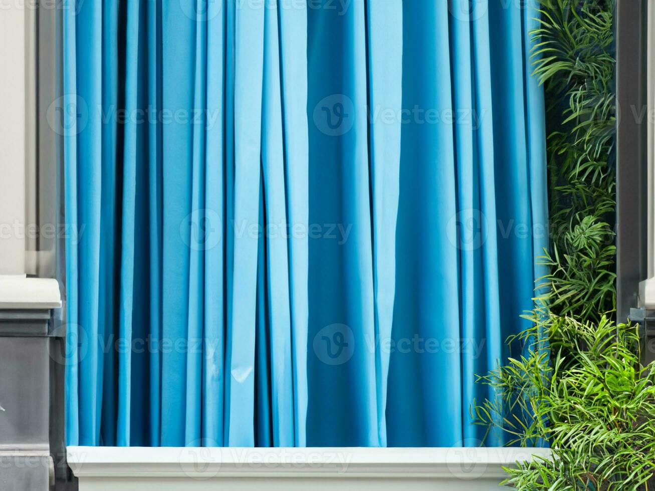 window with curtains, close up photo