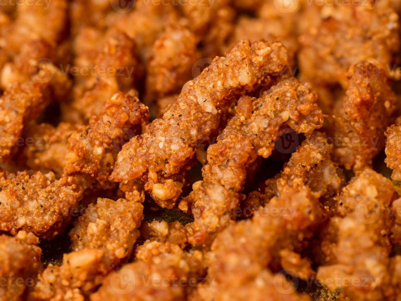 fried chicken nuggets, close - up photo