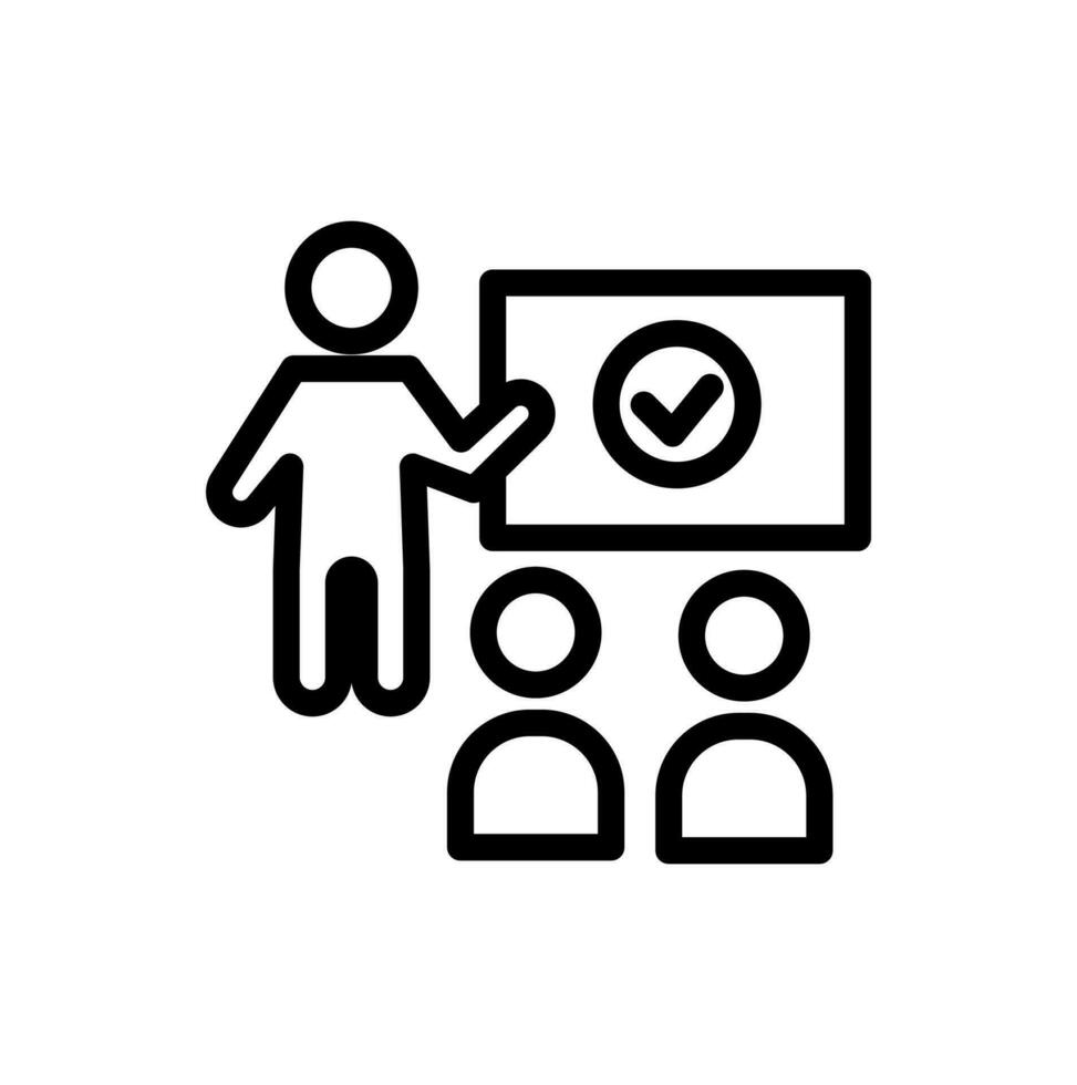 training icon or logo design isolated sign symbol vector illustration - High quality black outline style vector icon collection.