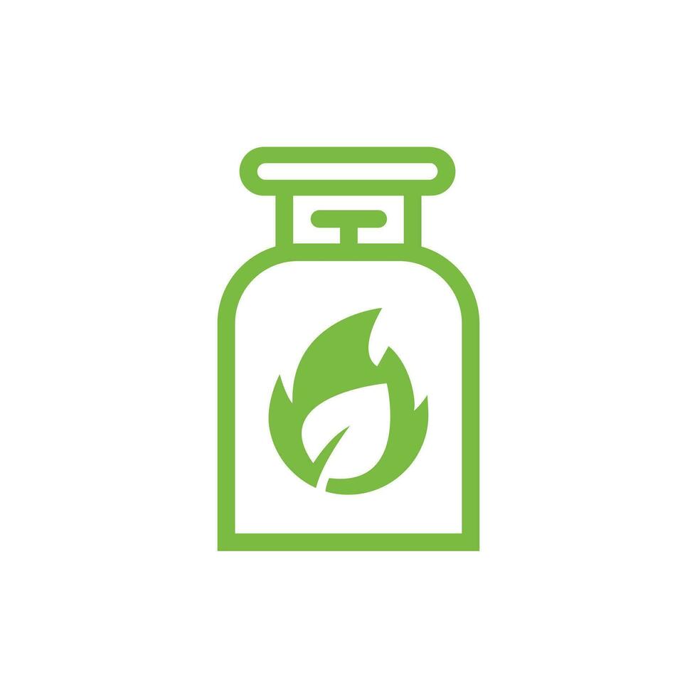 Biogas Storage Icon. EcoFriendly, Environmental, and Alternative Energy Symbol vector