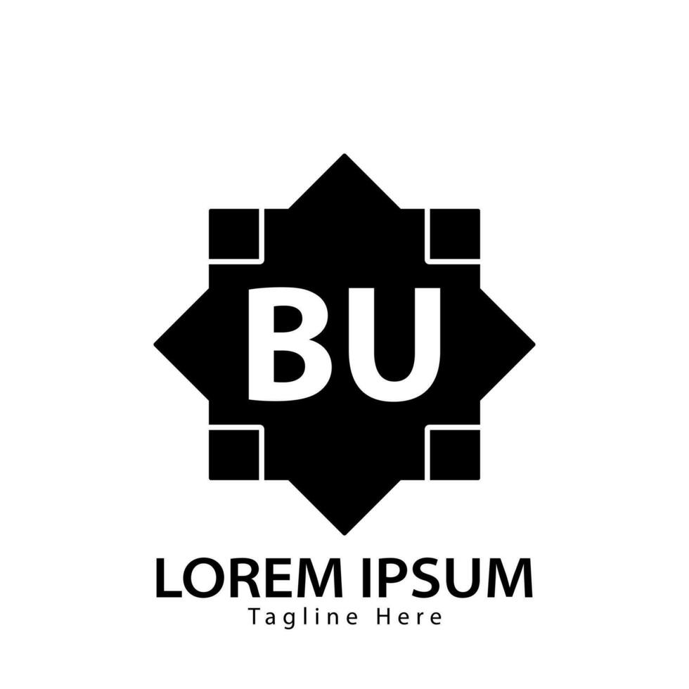 letter BU logo. B U. BU logo design vector illustration for creative company, business, industry