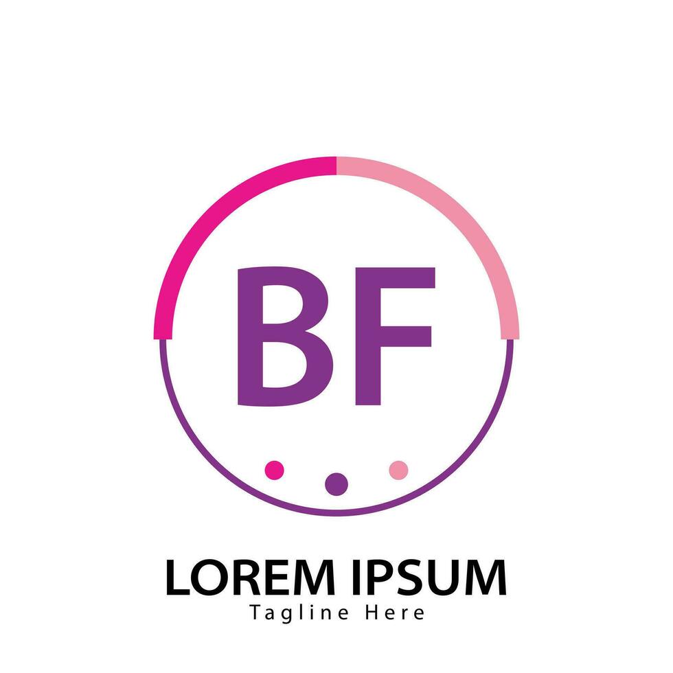 letter BF logo. B F. BF logo design vector illustration for creative company, business, industry. Pro vector