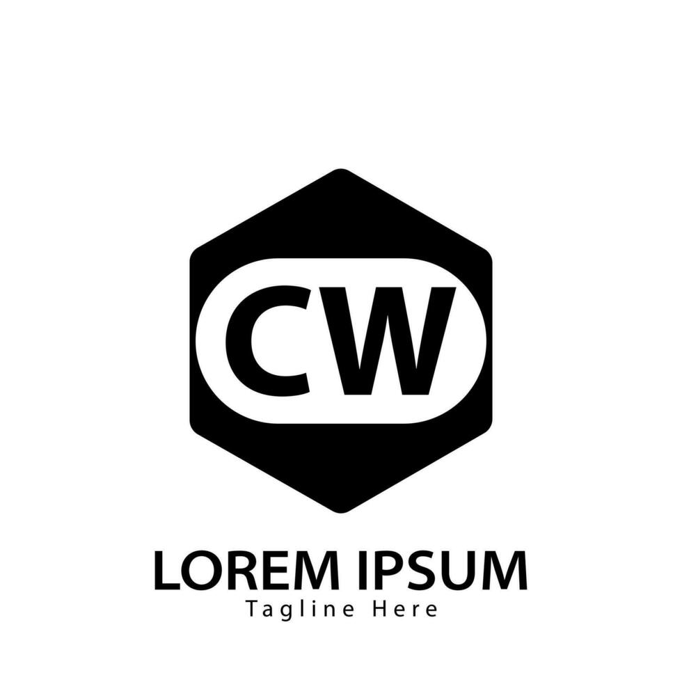 letter CW logo. C W. CW logo design vector illustration for creative company, business, industry. Pro vector