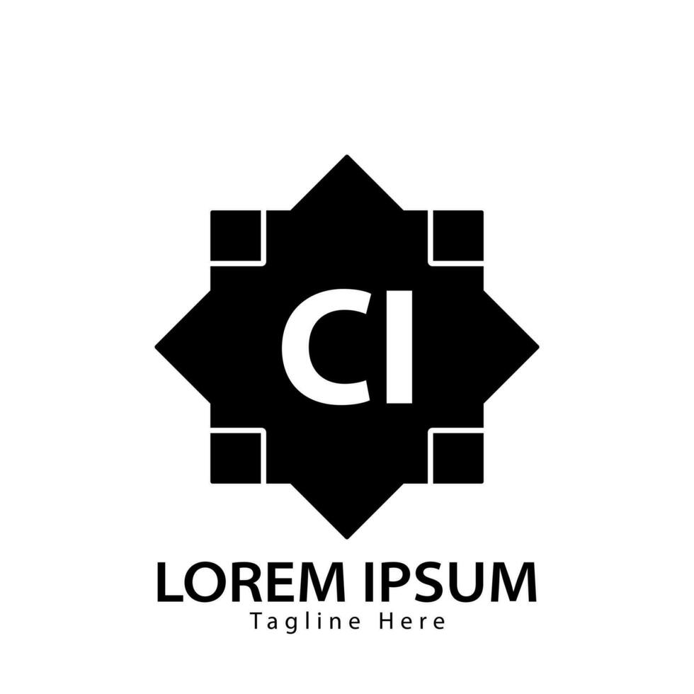 letter Ci logo. C i. Ci logo design vector illustration for creative company, business, industry. Pro vector