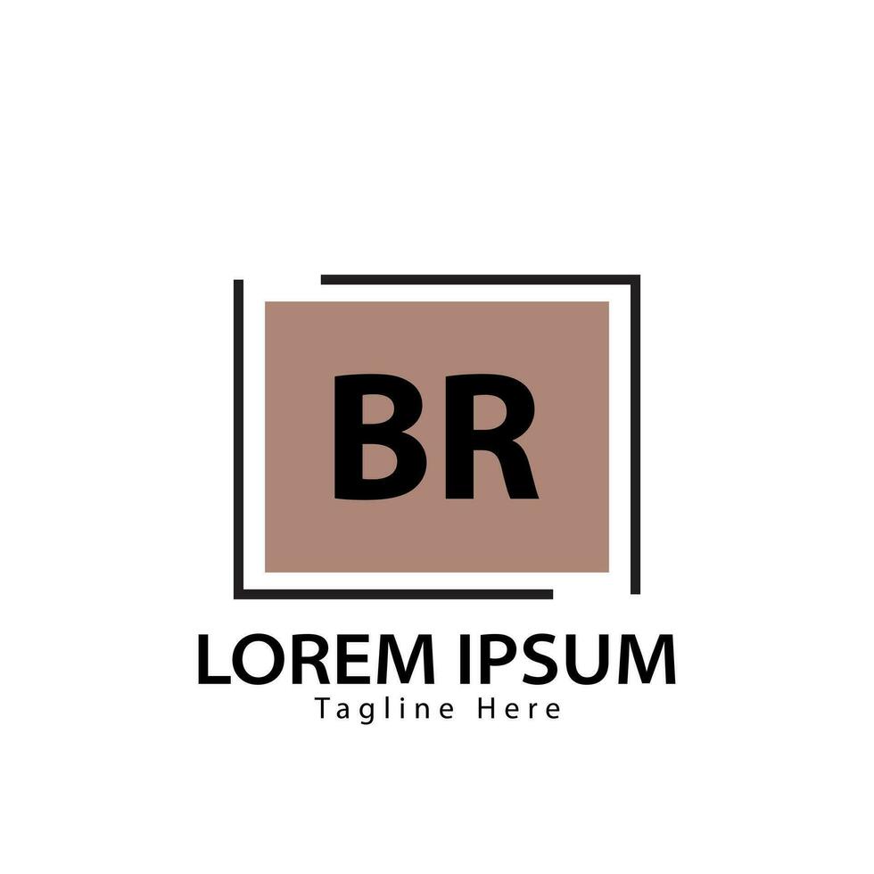 letter BR logo. B R. BR logo design vector illustration for creative company, business, industry