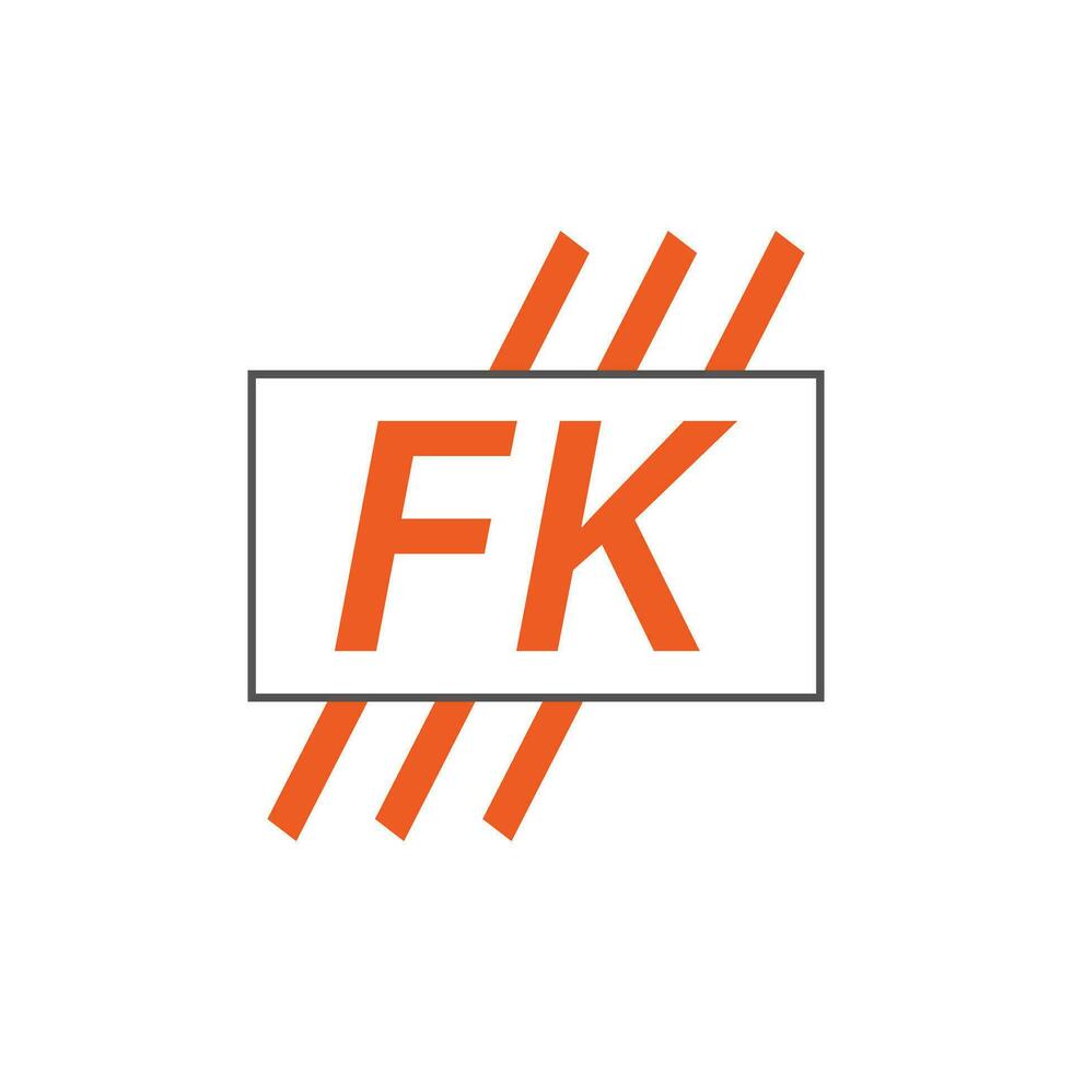 letter FK logo. F K. FK logo design vector illustration for creative company, business, industry. Pro vector