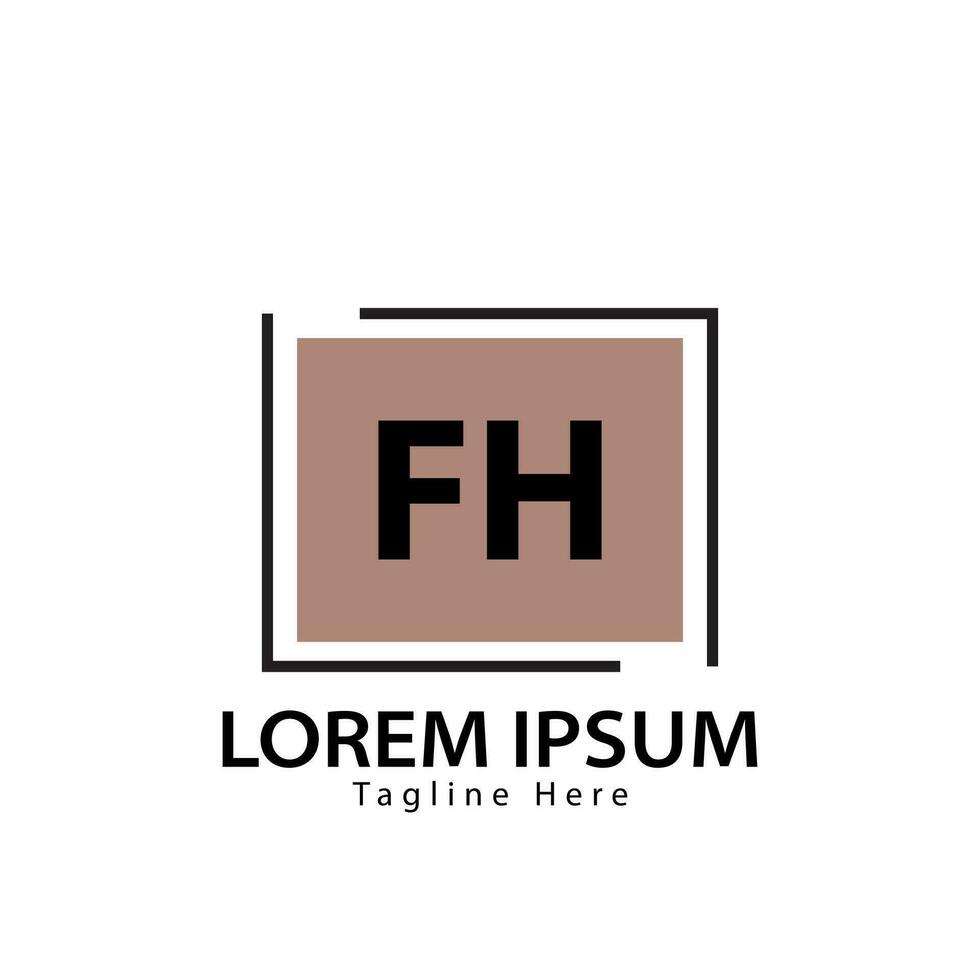 letter FH logo. F H. FH logo design vector illustration for creative company, business, industry. Pro vector