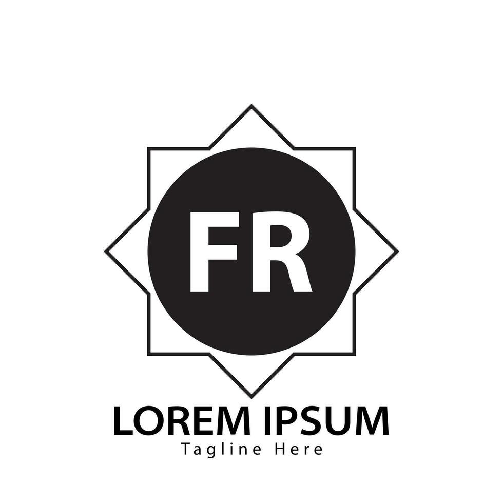 letter FR logo. F R. FR logo design vector illustration for creative company, business, industry. Pro vector