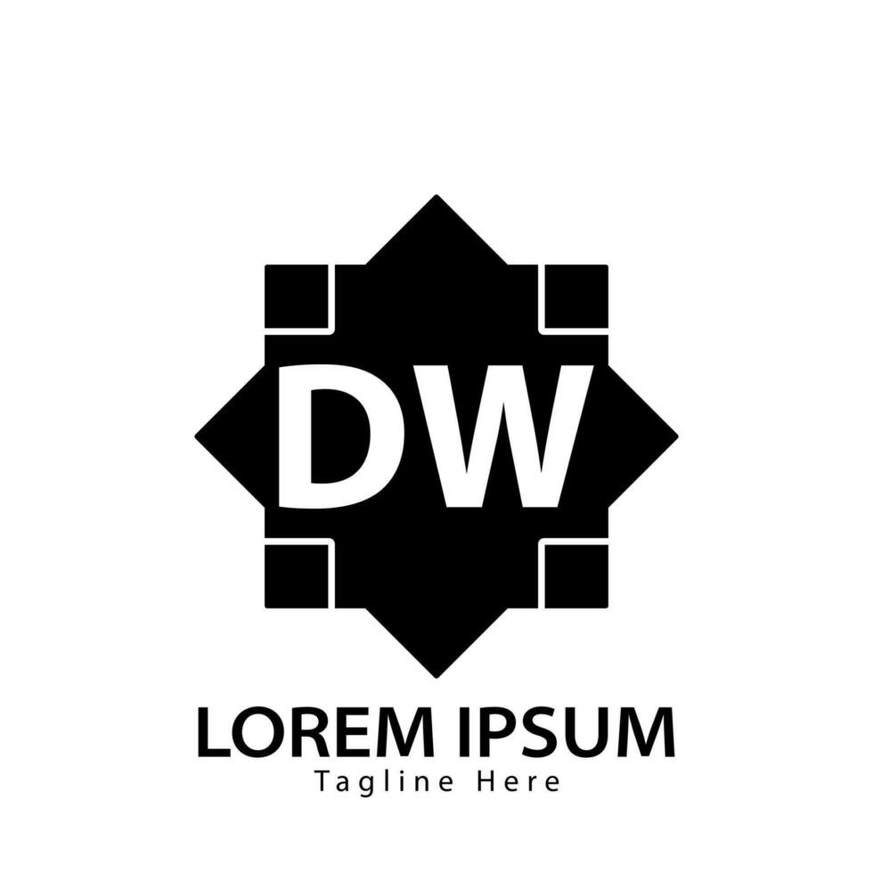 letter DW logo. D W. DW logo design vector illustration for creative company, business, industry. Pro vector