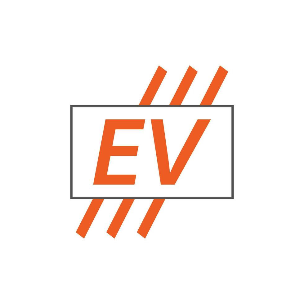 letter EV logo. E V. EV logo design vector illustration for creative company, business, industry. Pro vector
