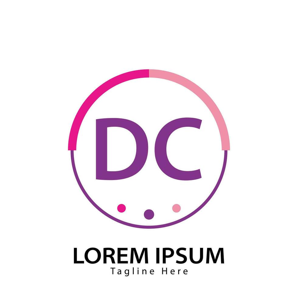 letter DC logo. D C. DC logo design vector illustration for creative company, business, industry. Pro vector