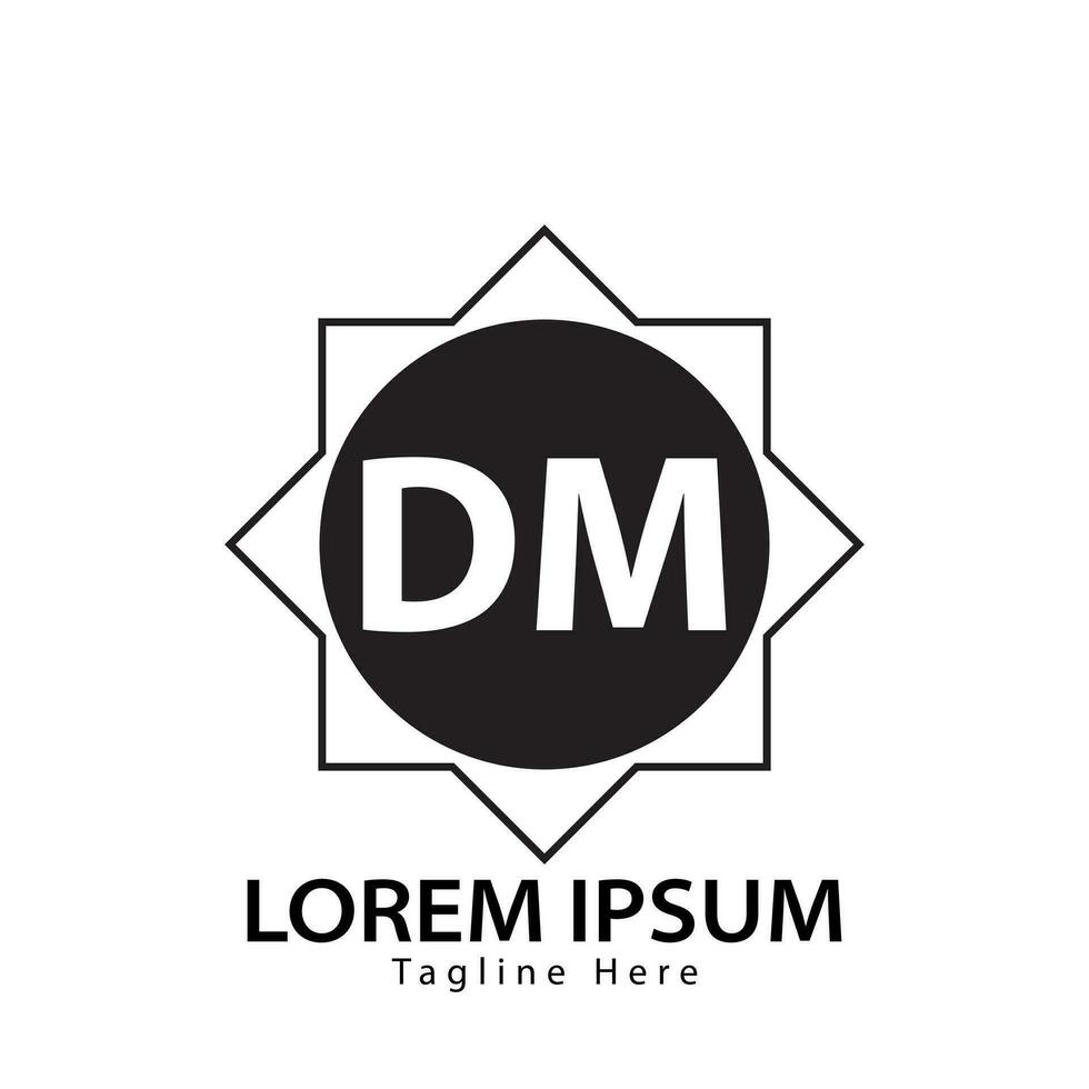 letter DM logo. D M. DM logo design vector illustration for creative company, business, industry. Pro vector