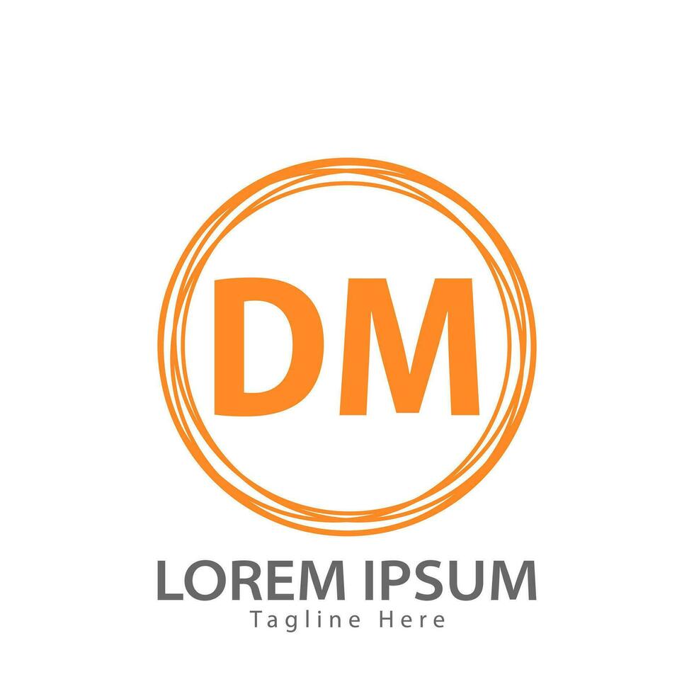 letter DM logo. D M. DM logo design vector illustration for creative company, business, industry. Pro vector