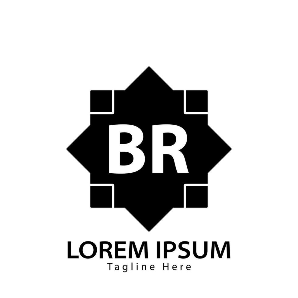 letra br logo. si R. br logo diseño vector ilustración para creativo compañía, negocio, industria