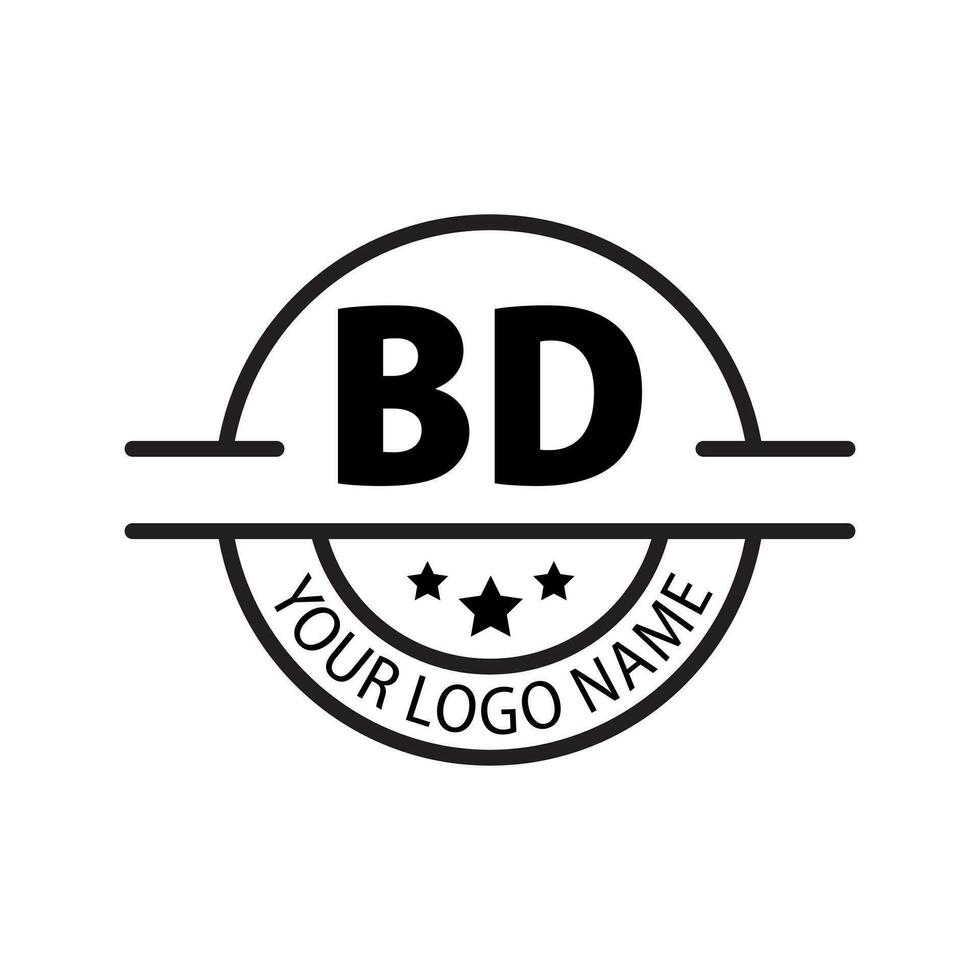 letter BD logo. B D. BD logo design vector illustration for creative company, business, industry. Pro vector