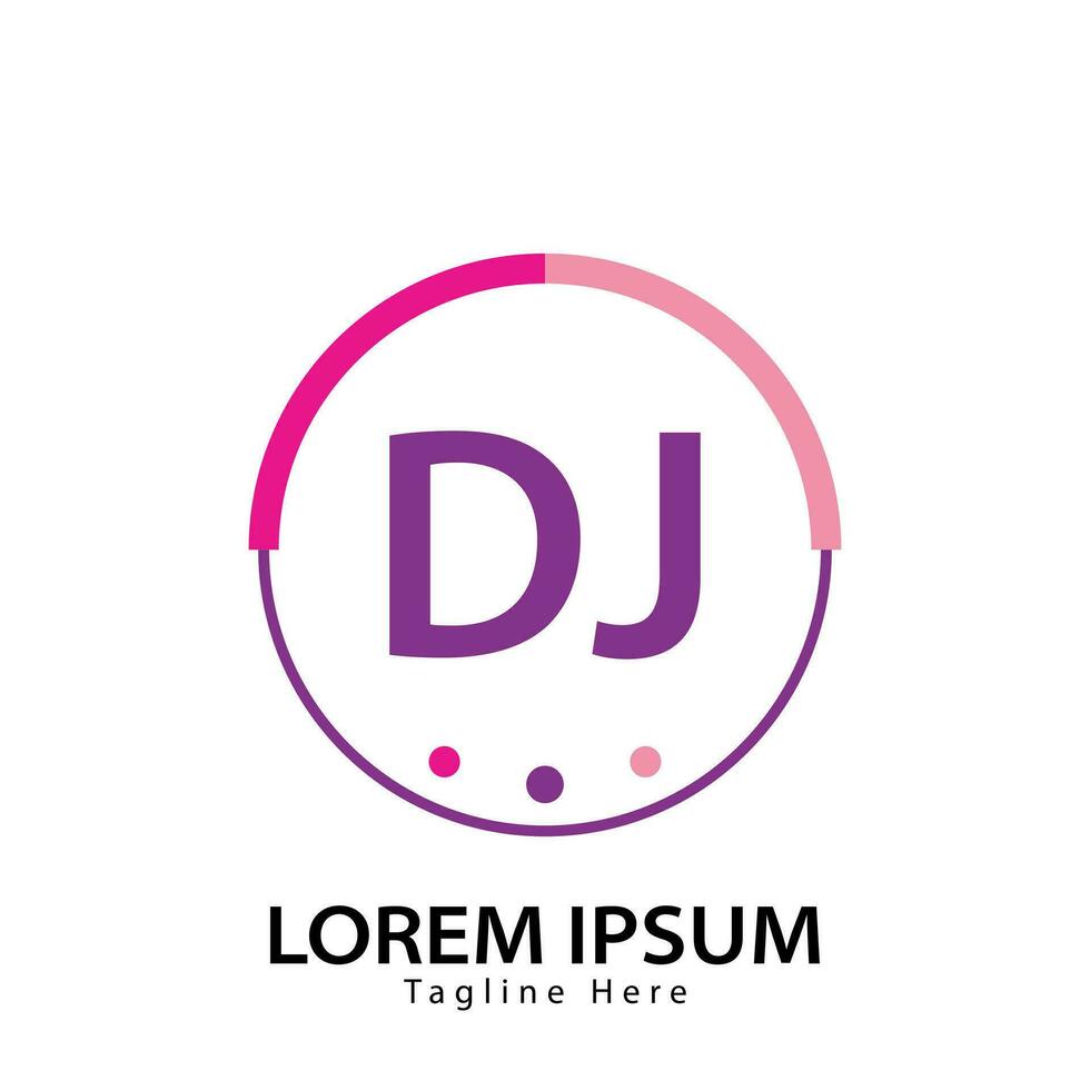 letter DJ logo. D J. DJ logo design vector illustration for creative company, business, industry. Pro vector