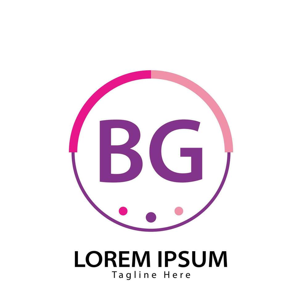 letter BG logo. B G. BG logo design vector illustration for creative company, business, industry. Pro vector