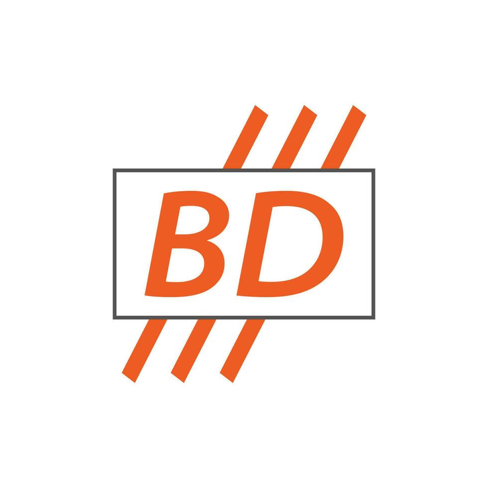 letter BD logo. B D. BD logo design vector illustration for creative company, business, industry. Pro vector