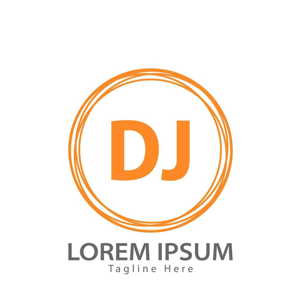 letter DJ logo. D J. DJ logo design vector illustration for creative company, business, industry. Pro vector