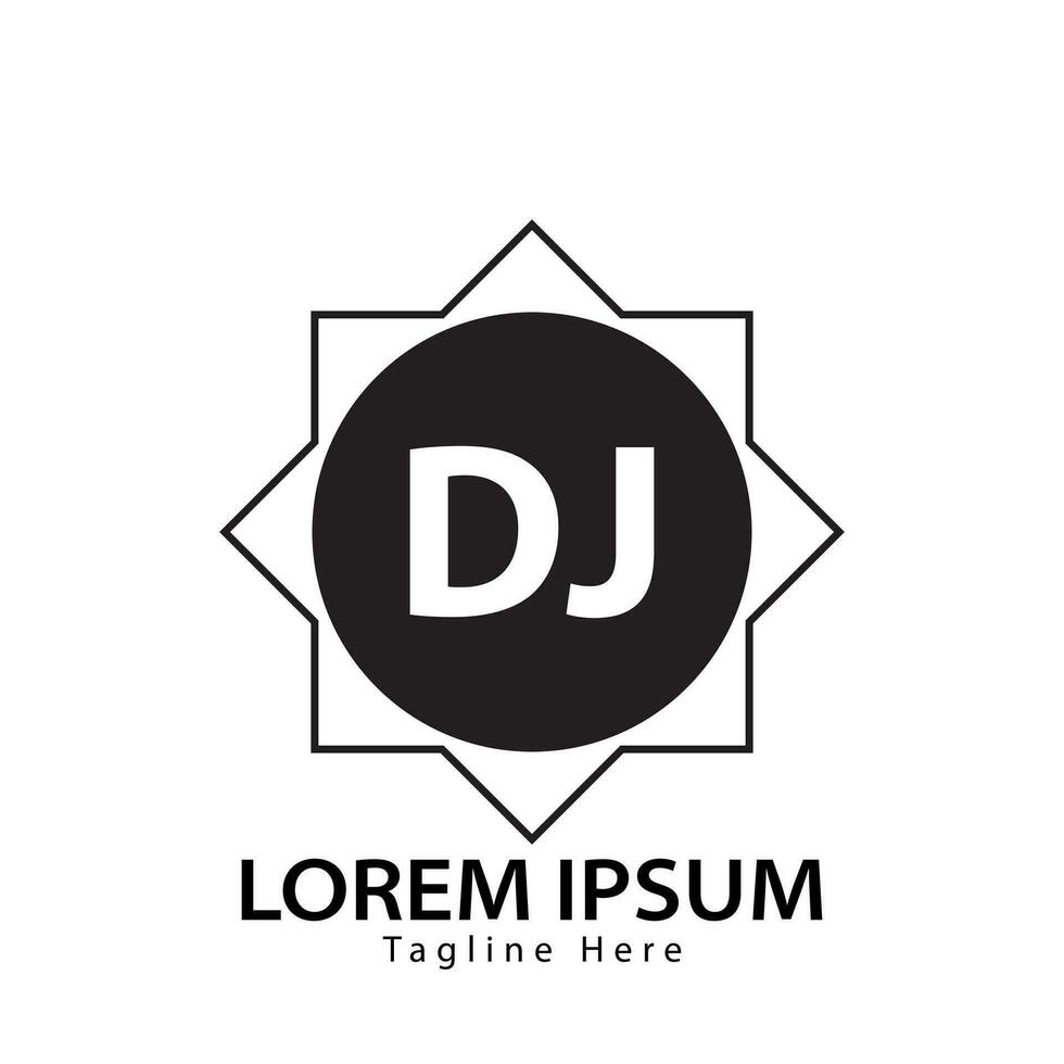 letter DJ logo. D J. DJ logo design vector illustration for creative company, business, industry. Pro vector
