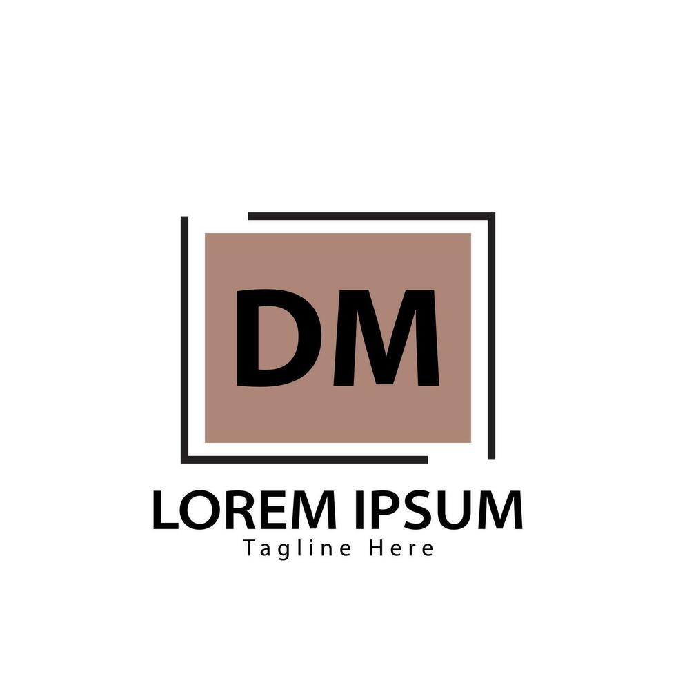 letter DM logo. D M. DM logo design vector illustration for creative company, business, industry. Pro vector