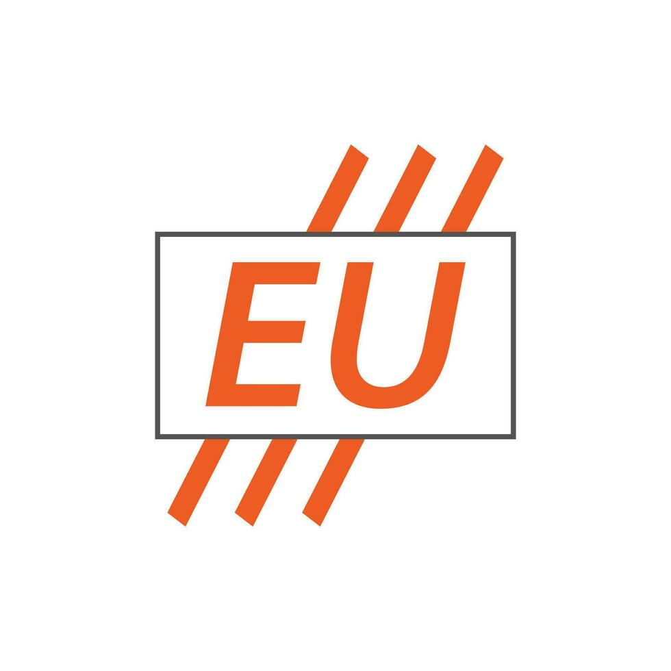 letter EU logo. E U. EU logo design vector illustration for creative company, business, industry. Pro vector