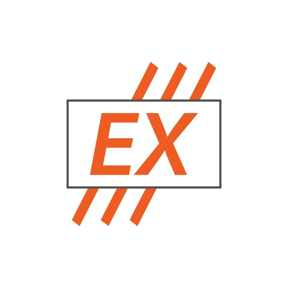 letter EX logo. E X. EX logo design vector illustration for creative company, business, industry. Pro vector